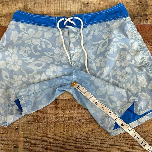 C-ya in California Women's Size XL Vintage Board Shorts in Blue Hawaiian Print - Picture 4 of 7